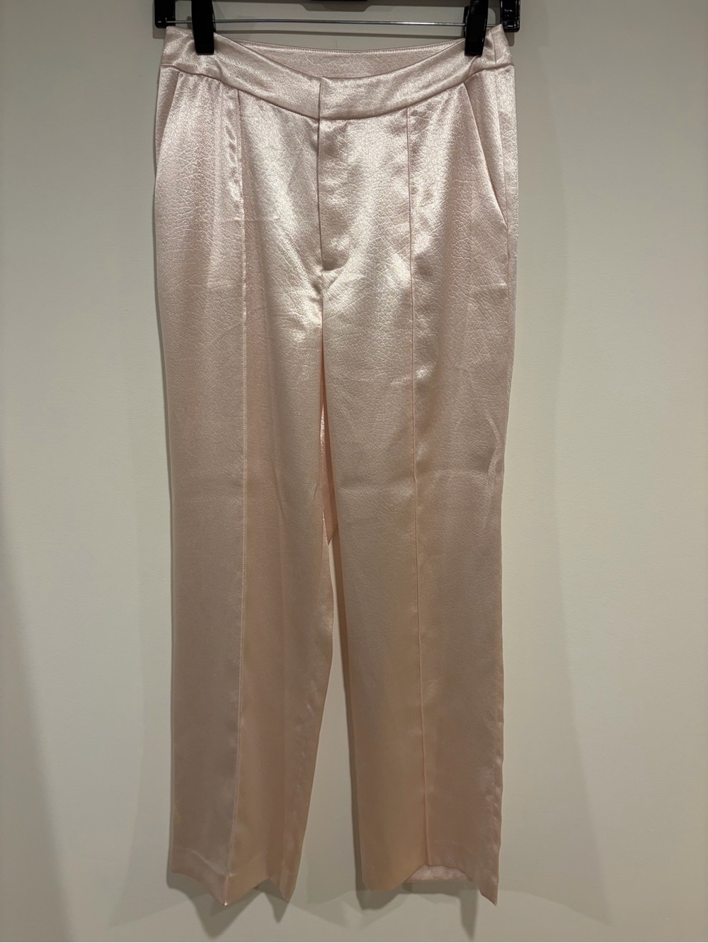 cinq a sept Pale Pinkish white Satin Dress Pants